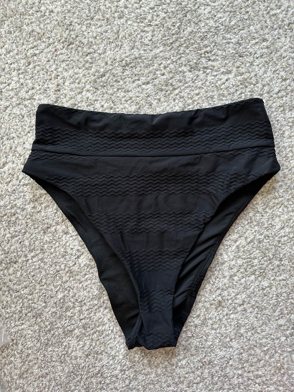 Women’s Aerie Black High Cut Cheeky Swim Bottoms